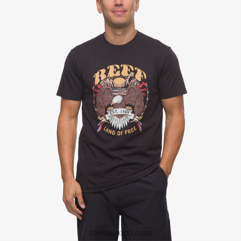 camiseta de manga corta libertad Reef hombres caviar B4FFZ566