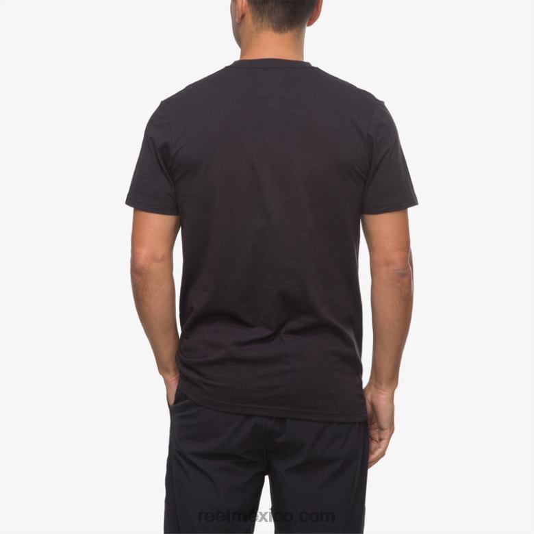 camiseta de manga corta libertad Reef hombres caviar B4FFZ566