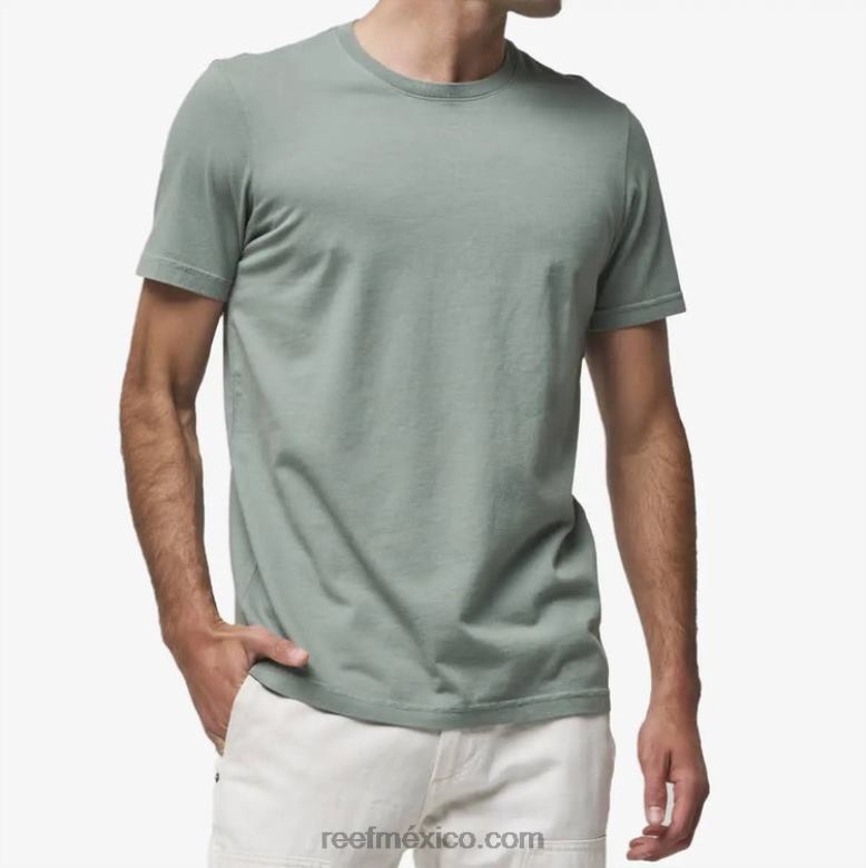 camiseta de manga corta marte Reef hombres verde chino B4FFZ558