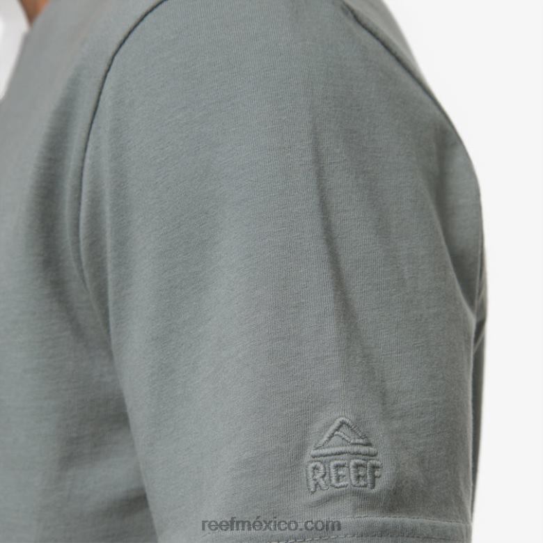 camiseta de manga corta marte Reef hombres verde chino B4FFZ558