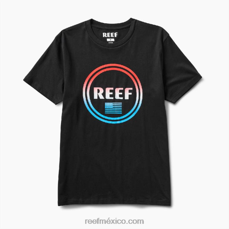 camiseta de manga corta shimmy Reef hombres caviar B4FFZ607