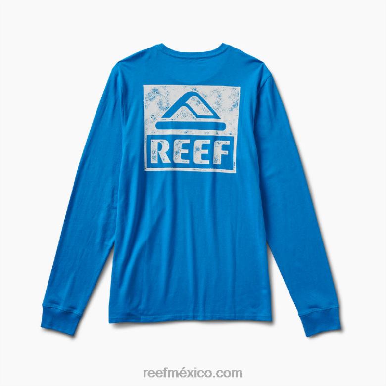 camiseta de manga larga con gráfico de wellie Reef hombres océano hawaiano B4FFZ603