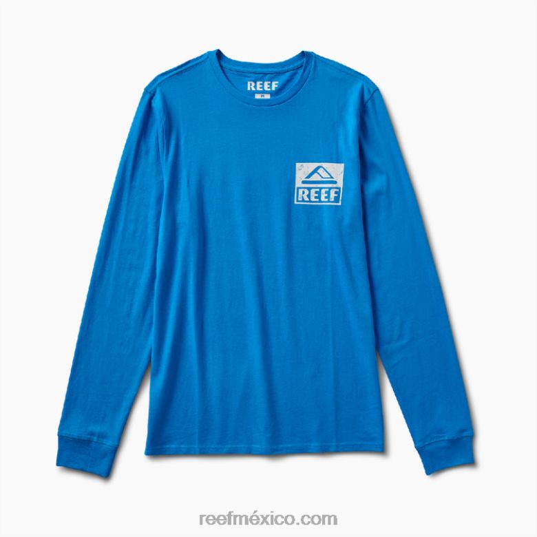 camiseta de manga larga con gráfico de wellie Reef hombres océano hawaiano B4FFZ603
