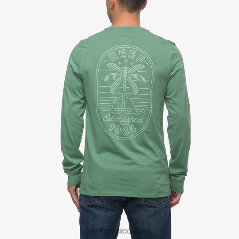 camiseta de manga larga paraíso Reef hombres hiedra oscura B4FFZ584