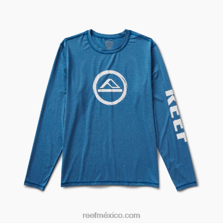 camiseta de protección contra erupciones de manga larga yuna Reef hombres azul lapislázuli B4FFZ602