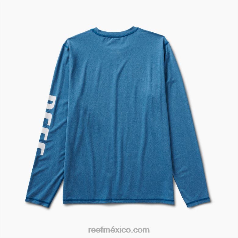 camiseta de protección contra erupciones de manga larga yuna Reef hombres azul lapislázuli B4FFZ602