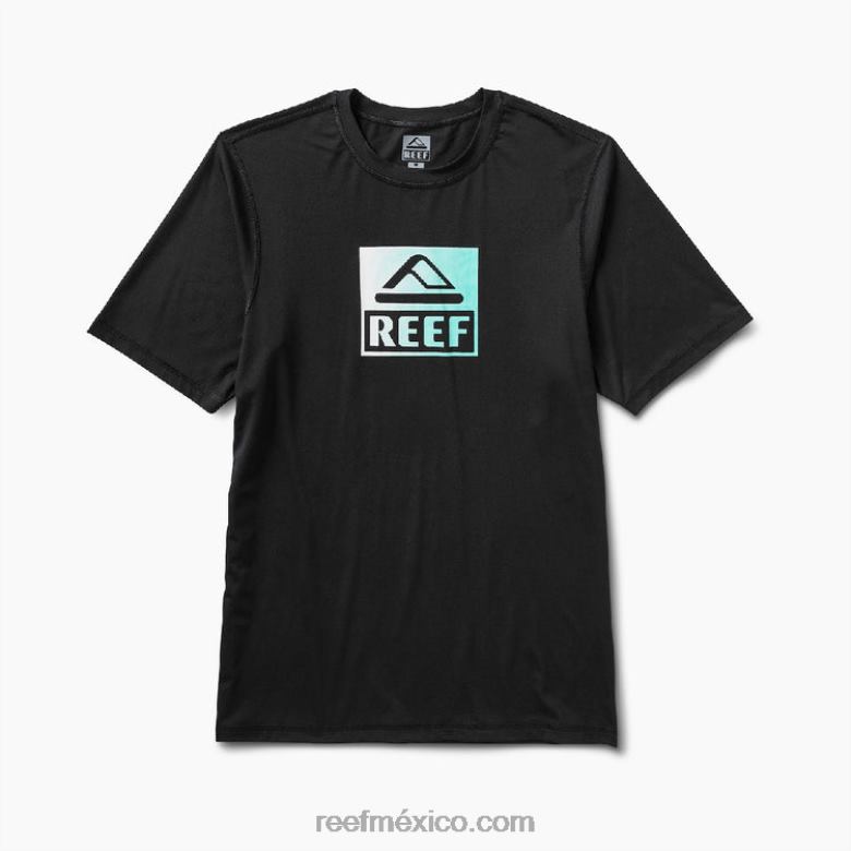 camiseta rodeo de manga corta con protección contra erupciones holgada Reef hombres caviar B4FFZ582