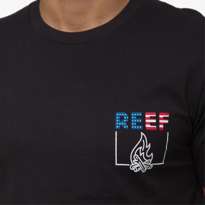 playera de manga corta boom boom Reef hombres caviar B4FFZ580
