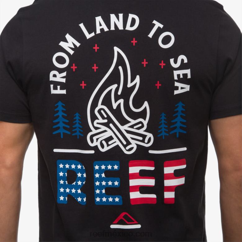 playera de manga corta boom boom Reef hombres caviar B4FFZ580