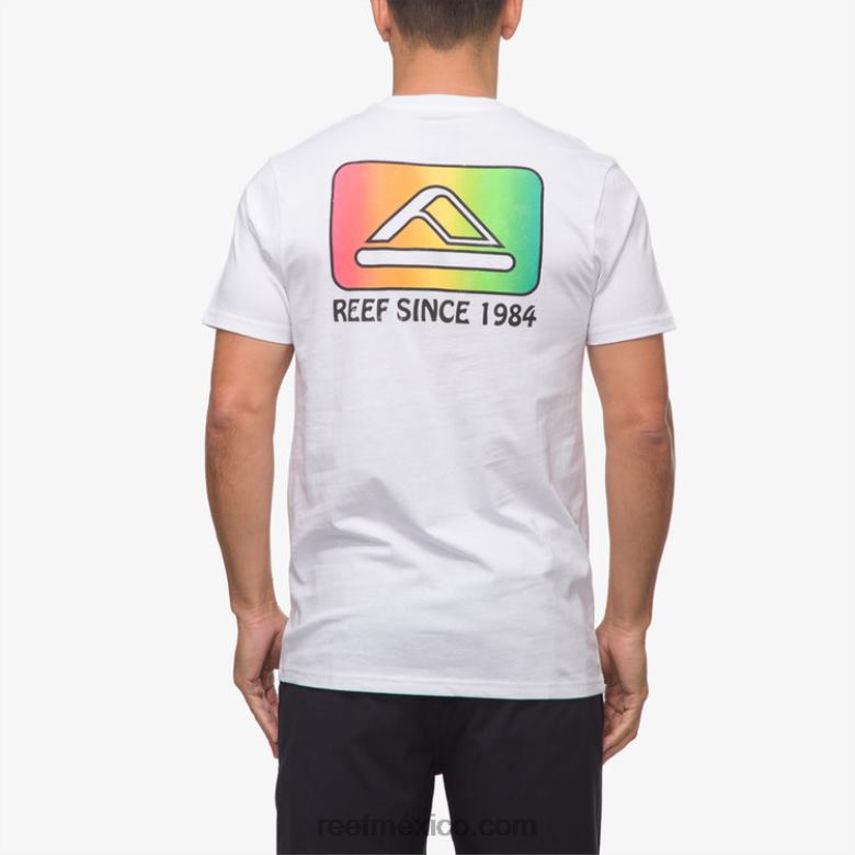 playera de manga corta cardwick Reef hombres blanco brillante B4FFZ570