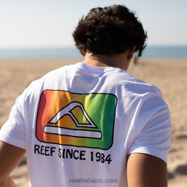 playera de manga corta cardwick Reef hombres blanco brillante B4FFZ570