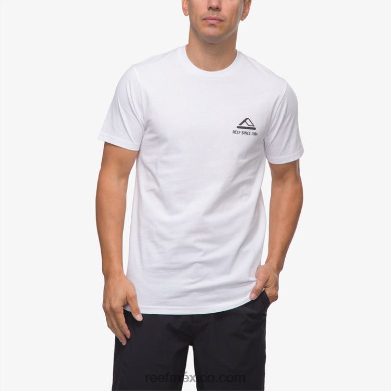 playera de manga corta cardwick Reef hombres blanco brillante B4FFZ570