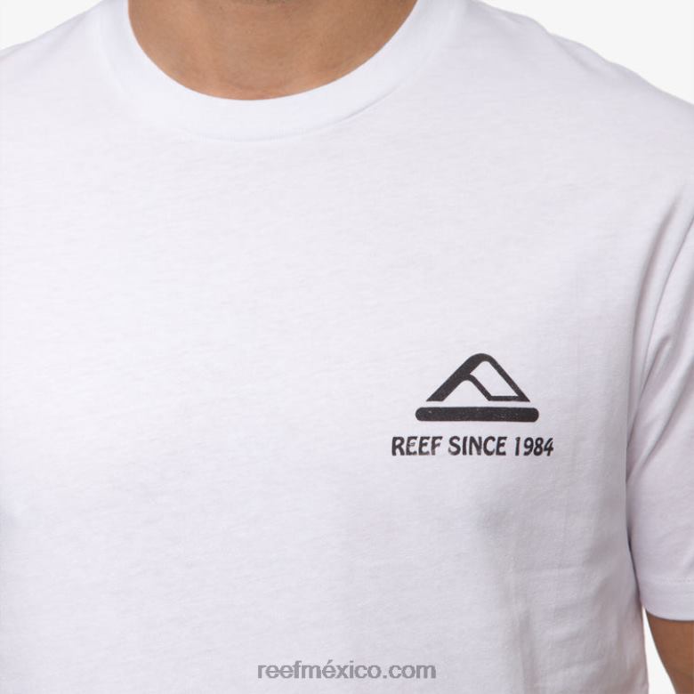 playera de manga corta cardwick Reef hombres blanco brillante B4FFZ570