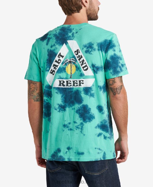playera de manga corta con teñido anudado schmoe Reef hombres bloque azul icew B4FFZ627