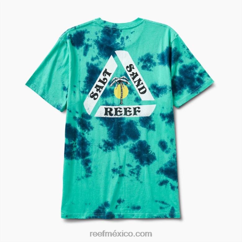 playera de manga corta con teñido anudado schmoe Reef hombres bloque azul icew B4FFZ627