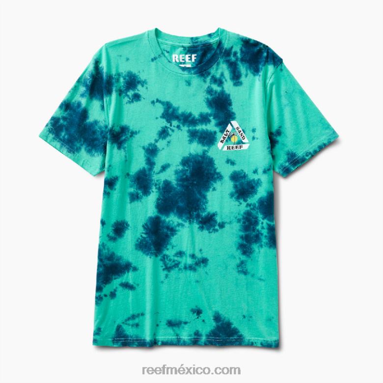 playera de manga corta con teñido anudado schmoe Reef hombres bloque azul icew B4FFZ627