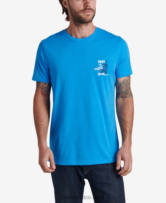 playera de manga corta crucero Reef hombres azul francés B4FFZ573