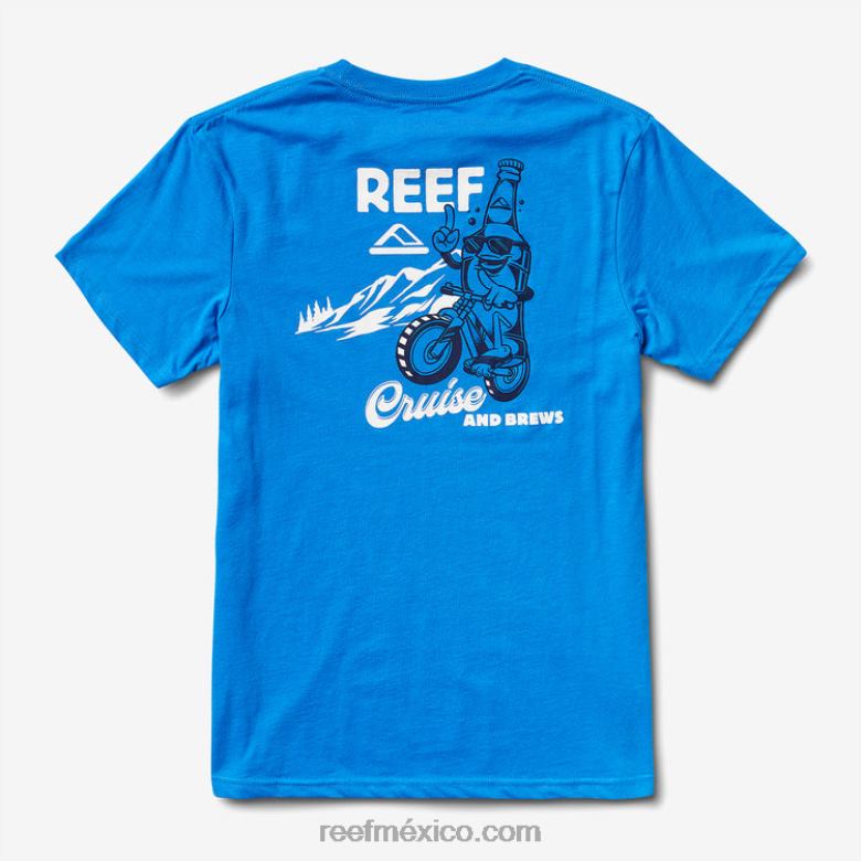 playera de manga corta crucero Reef hombres azul francés B4FFZ573