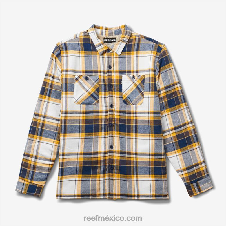 chamarra de manga larga hickman Reef hombres azul índigo B4FFZ730