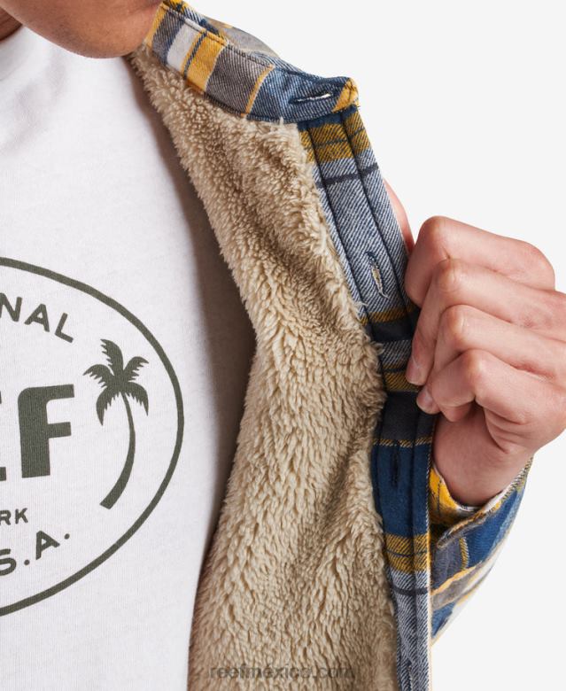 chamarra de manga larga hickman Reef hombres azul índigo B4FFZ730