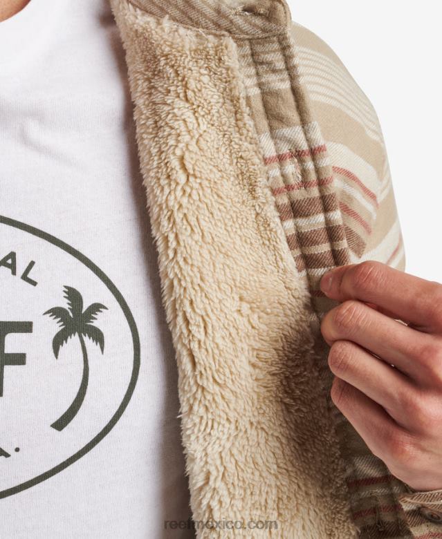 chamarra sherpa manga larga toro Reef hombres leche de almendras B4FFZ590