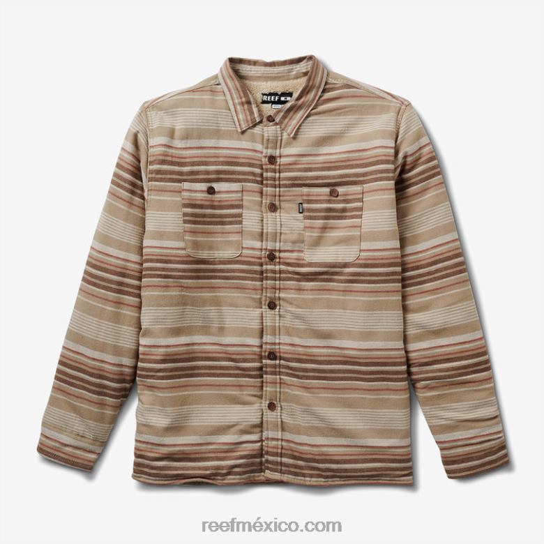 chamarra sherpa manga larga toro Reef hombres leche de almendras B4FFZ590