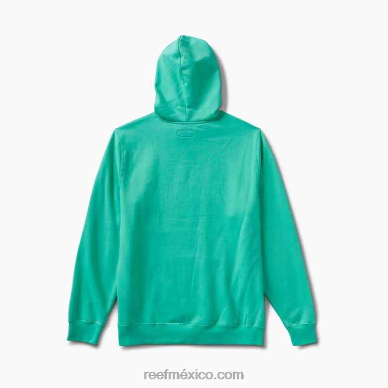 línea de base sudadera con capucha Reef hombres verde electrico B4FFZ738