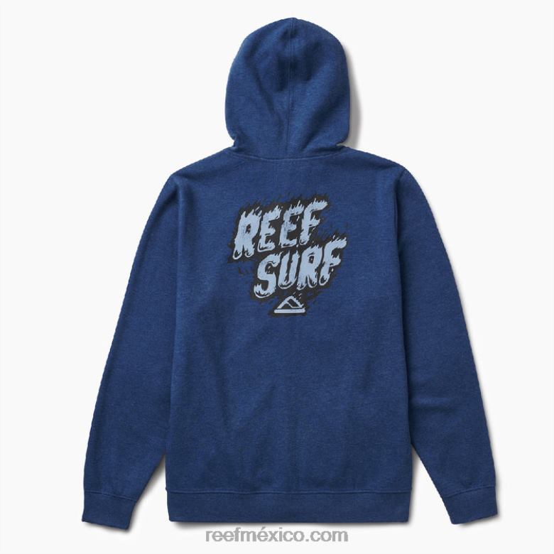 sudadera con capucha nelson Reef hombres insignia azul B4FFZ741