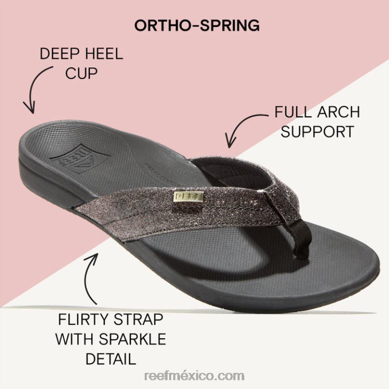 arrecife orto-resortemujer brillo negro/negro B4FFZ43