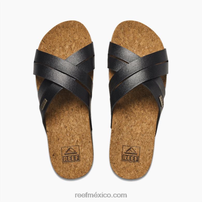 cojín flor hola Reef mujer negro/tostado B4FFZ56