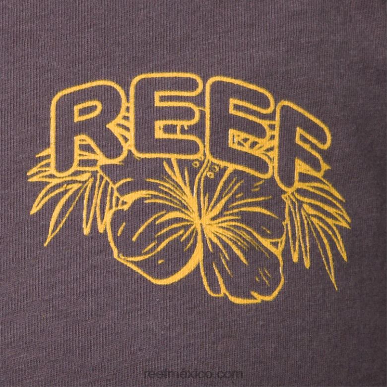 camiseta belina de manga corta Reef mujer gris B4FFZ278