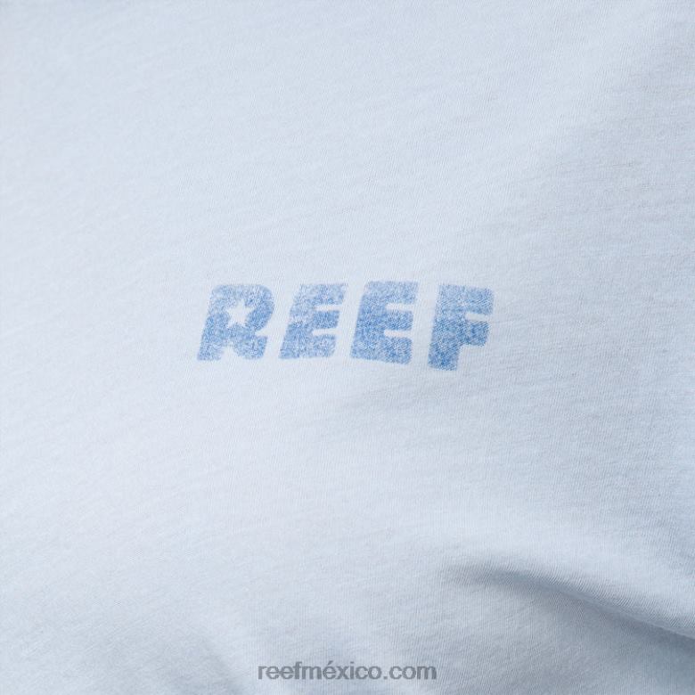 camiseta corta de manga corta con fuente Reef mujer ruta aérea B4FFZ269