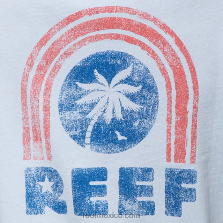 camiseta corta de manga corta con fuente Reef mujer ruta aérea B4FFZ269