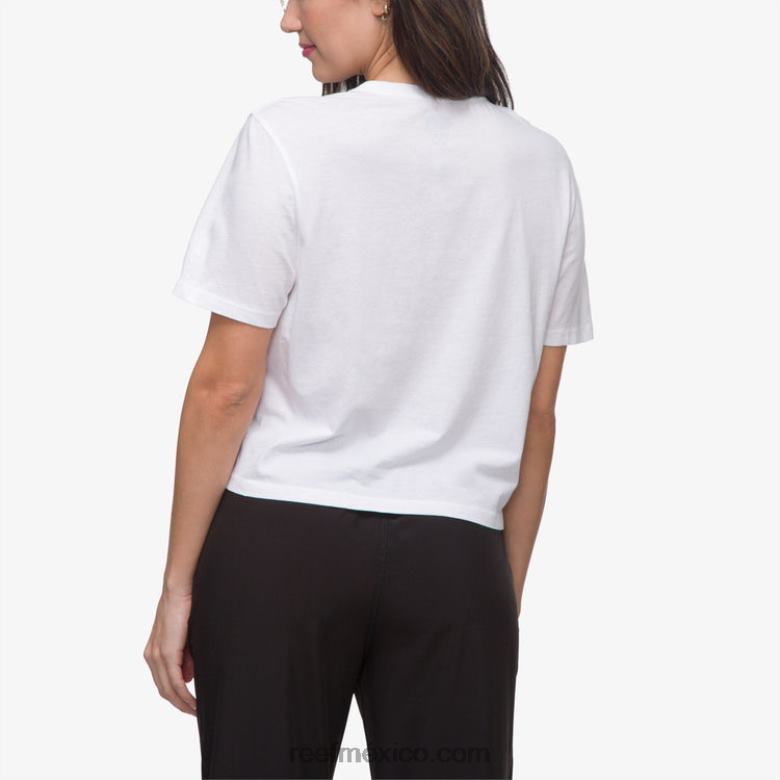 camiseta corta de manga corta de poster child Reef mujer blanco brillante B4FFZ268