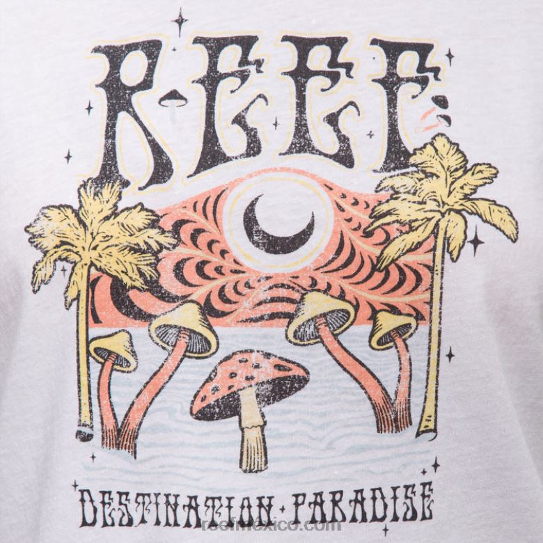 camiseta corta de manga corta de poster child Reef mujer blanco brillante B4FFZ268