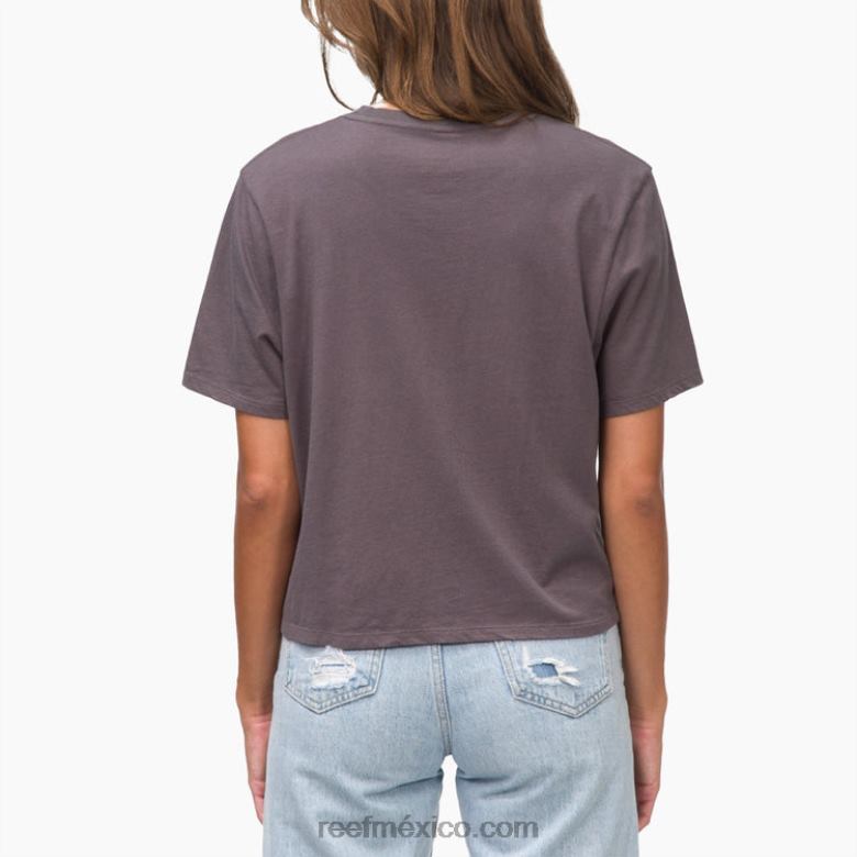 camiseta corta de manga corta plumeria Reef mujer gris B4FFZ279