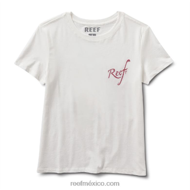 camiseta de manga corta con flores Reef mujer malvavisco B4FFZ284
