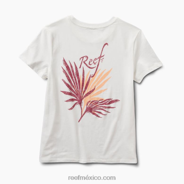 camiseta de manga corta con flores Reef mujer malvavisco B4FFZ284