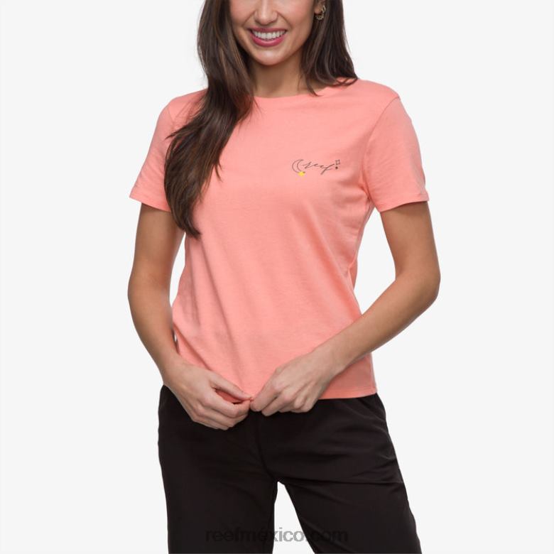 camiseta de manga corta con marco Reef mujer flor del desierto B4FFZ266