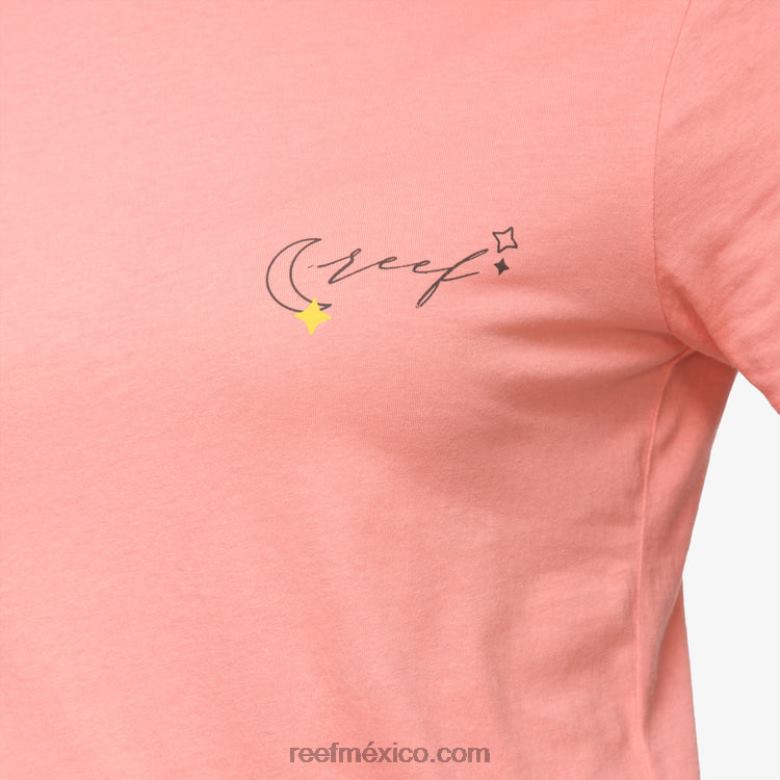 camiseta de manga corta con marco Reef mujer flor del desierto B4FFZ266