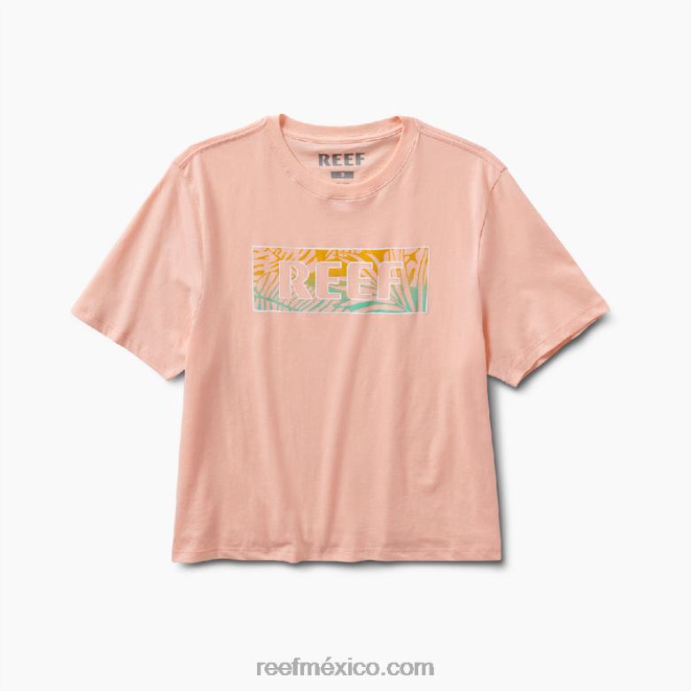 camiseta de manga corta sara Reef mujer tinte de corbata de melocotón B4FFZ285