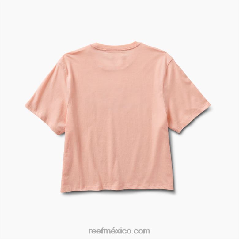 camiseta de manga corta sara Reef mujer tinte de corbata de melocotón B4FFZ285