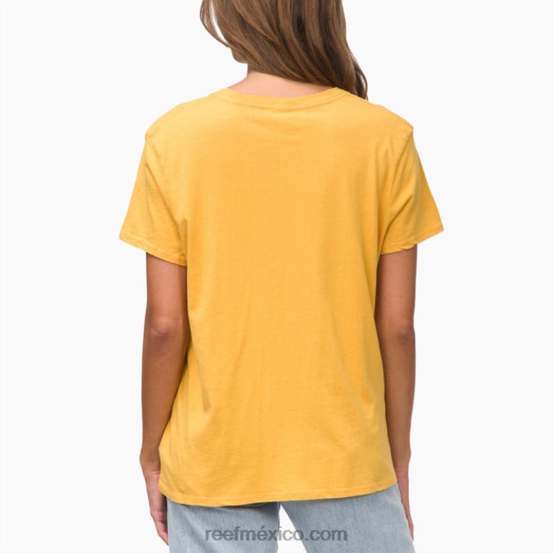 camiseta de manga corta tony Reef mujer miel de oro B4FFZ267
