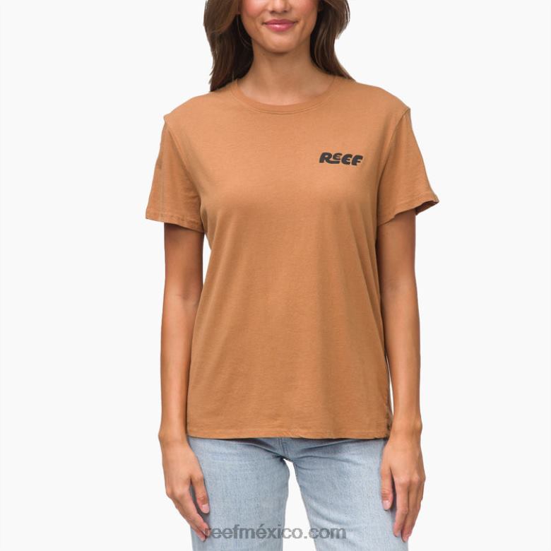 camiseta de manga corta vacay Reef mujer marrón B4FFZ275