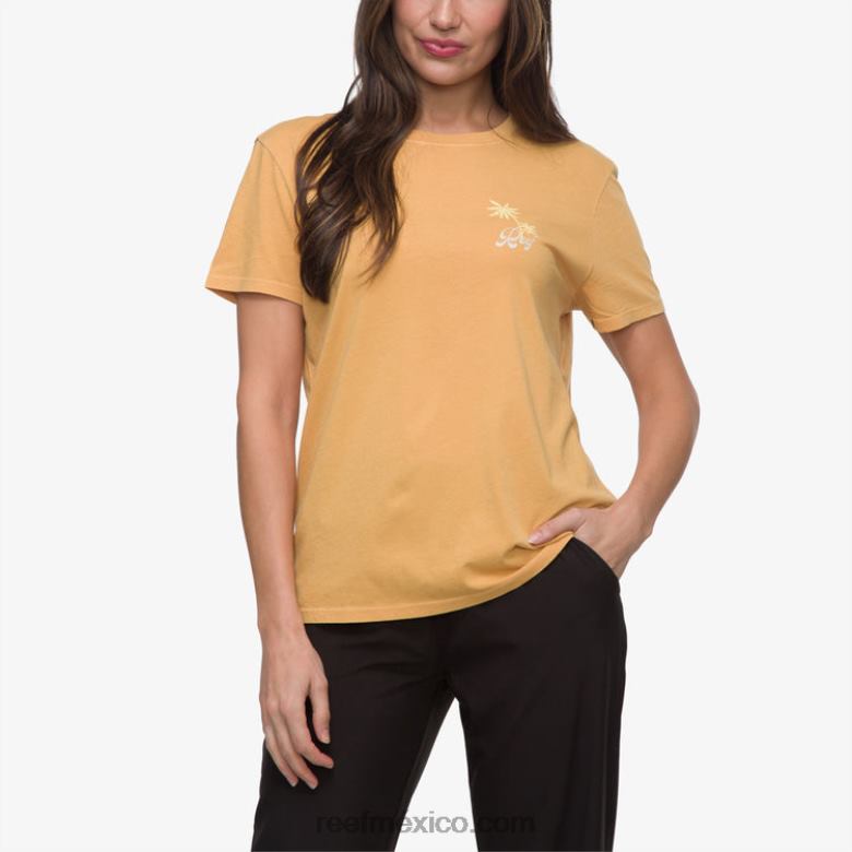 camiseta de salón de manga corta Reef mujer amarillo miel B4FFZ276