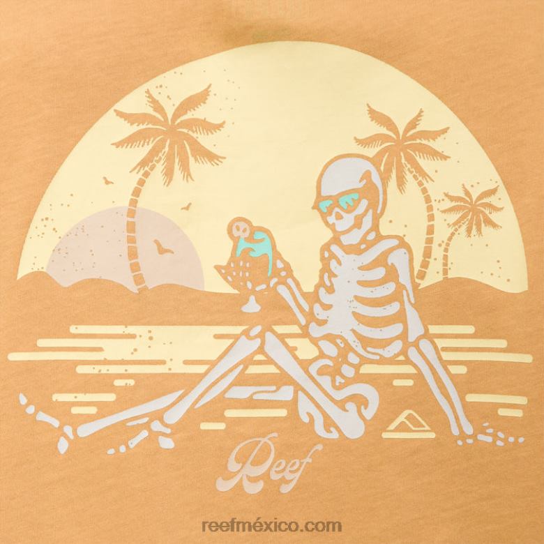 camiseta de salón de manga corta Reef mujer amarillo miel B4FFZ276