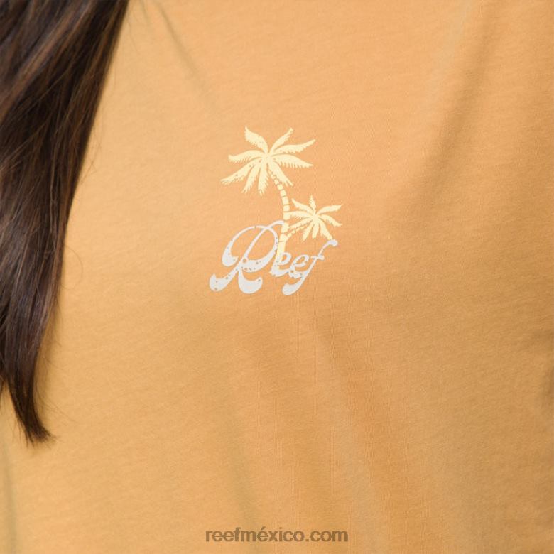 camiseta de salón de manga corta Reef mujer amarillo miel B4FFZ276