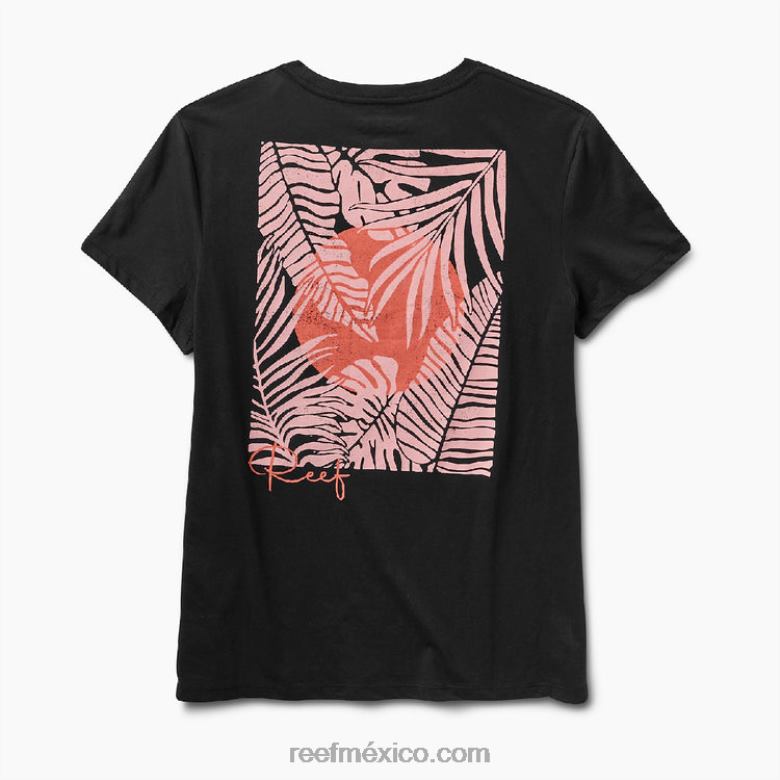 camiseta holgada de manga corta apilada Reef mujer caviar B4FFZ281