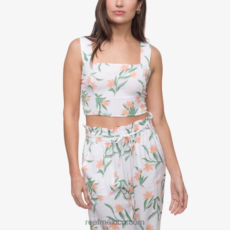 dibujó el tanque Reef mujer blanco brillante B4FFZ264