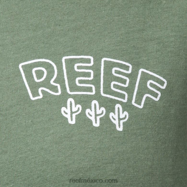 playera boxy de manga corta con cactus Reef mujer espuma marina B4FFZ277